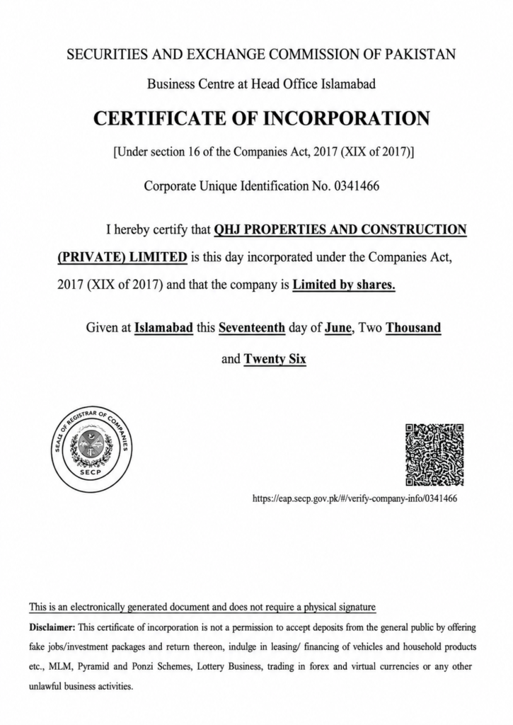 certificate